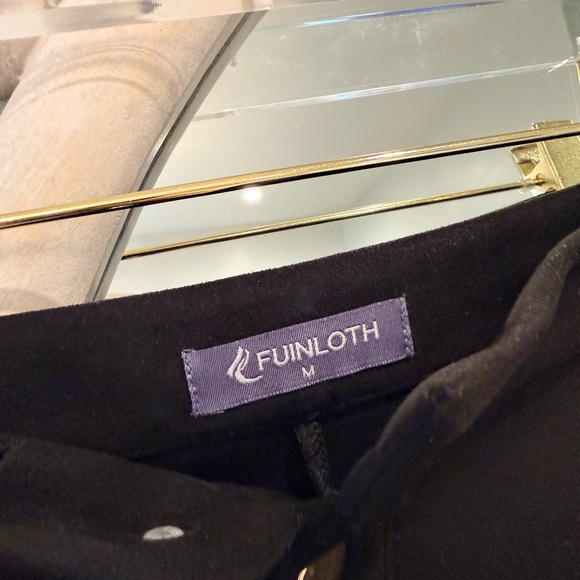 Black Button-Front A-Line Skirt - Picture 2 of 2